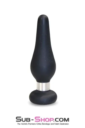 1813M      Medium Black Flare Silicone Anal Plug