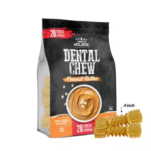 Absolute Holistic Dog Dental Chew Peanut Butter Medium 500g - 20pcs (4")