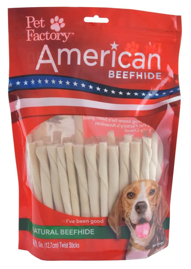 American Beefhide 5" Natural Twist Sticks