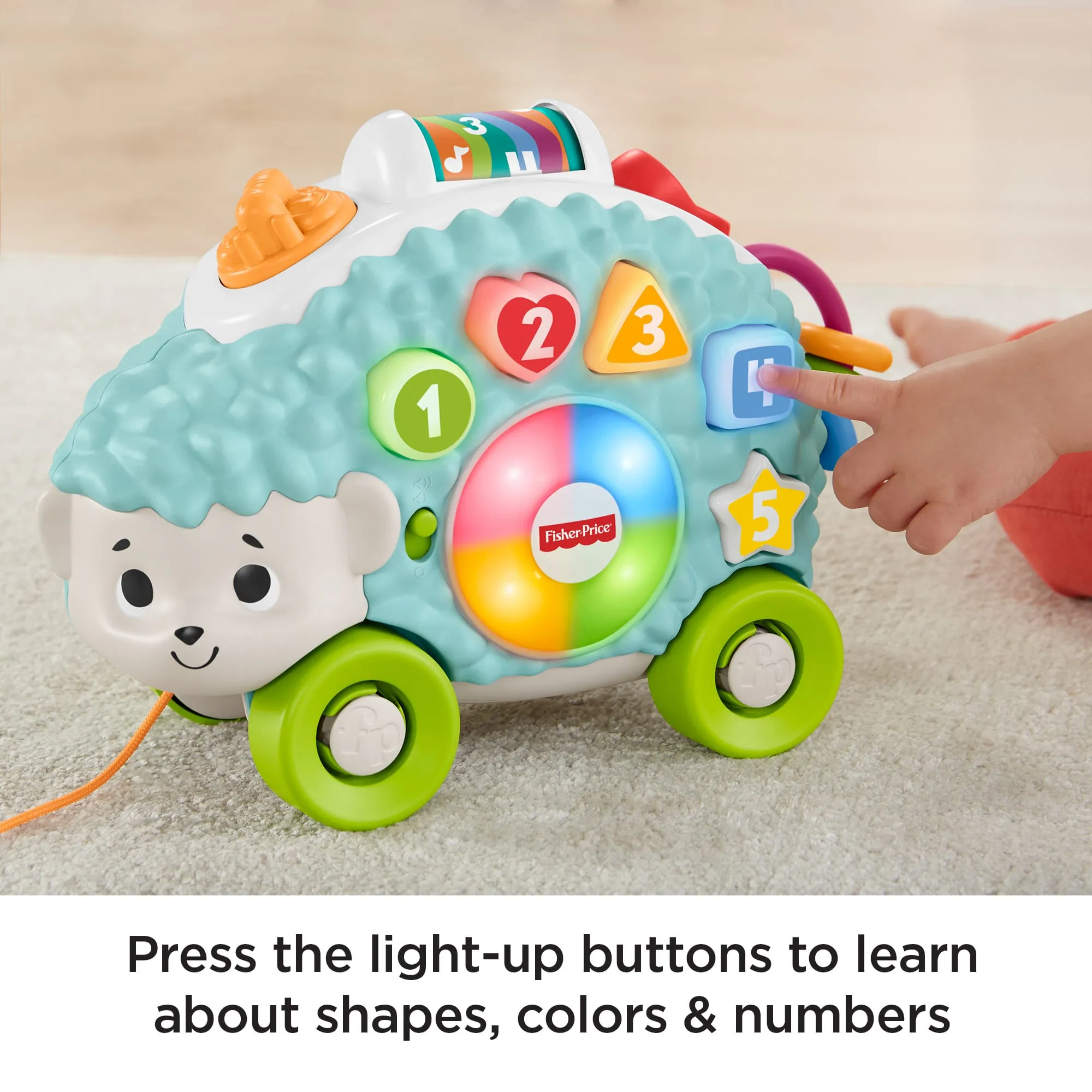 Award Winning Fisher-Price Linkimals Happy Shapes Hedgehog, Musical Baby Toy