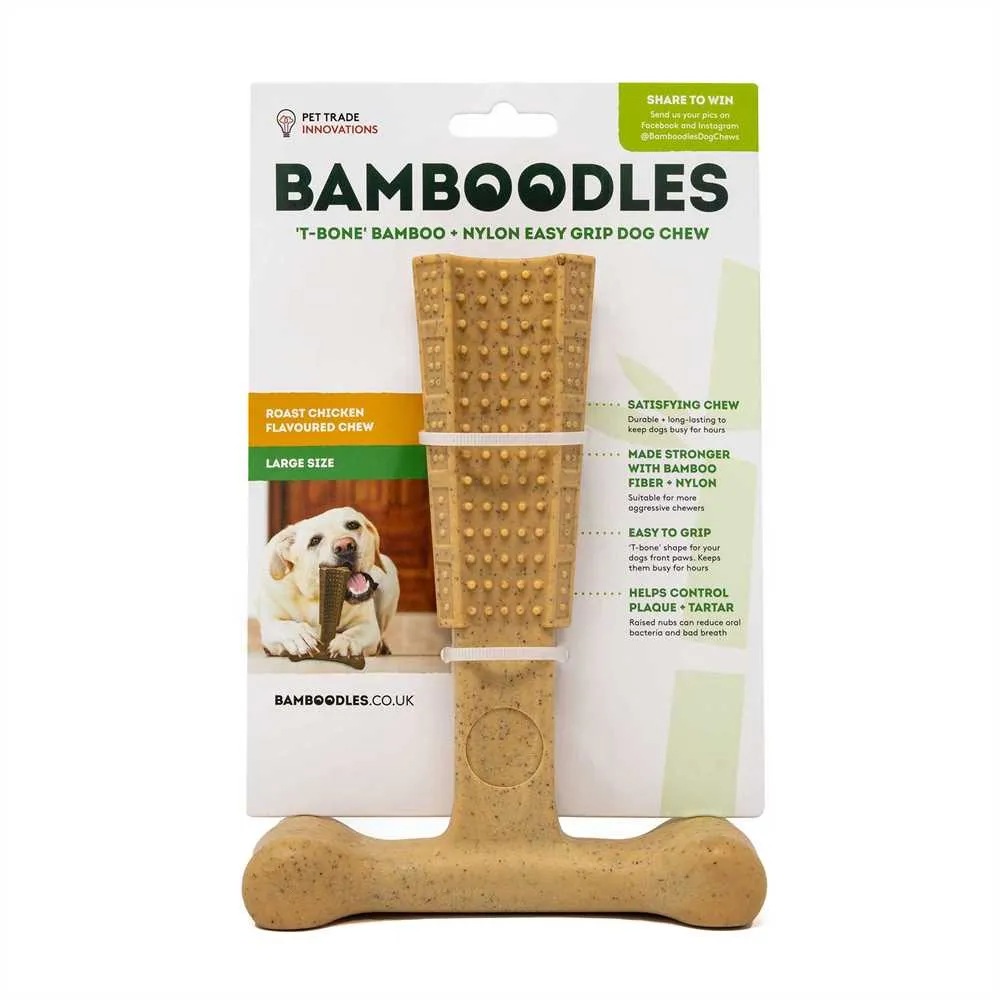 Bamboodles - Bamboo Chews - Chicken T-Bone Flavour