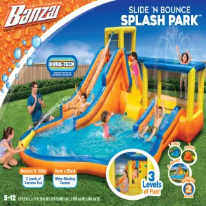 Banzai Inflatable Slide 'N Bounce Splash Park Water Park