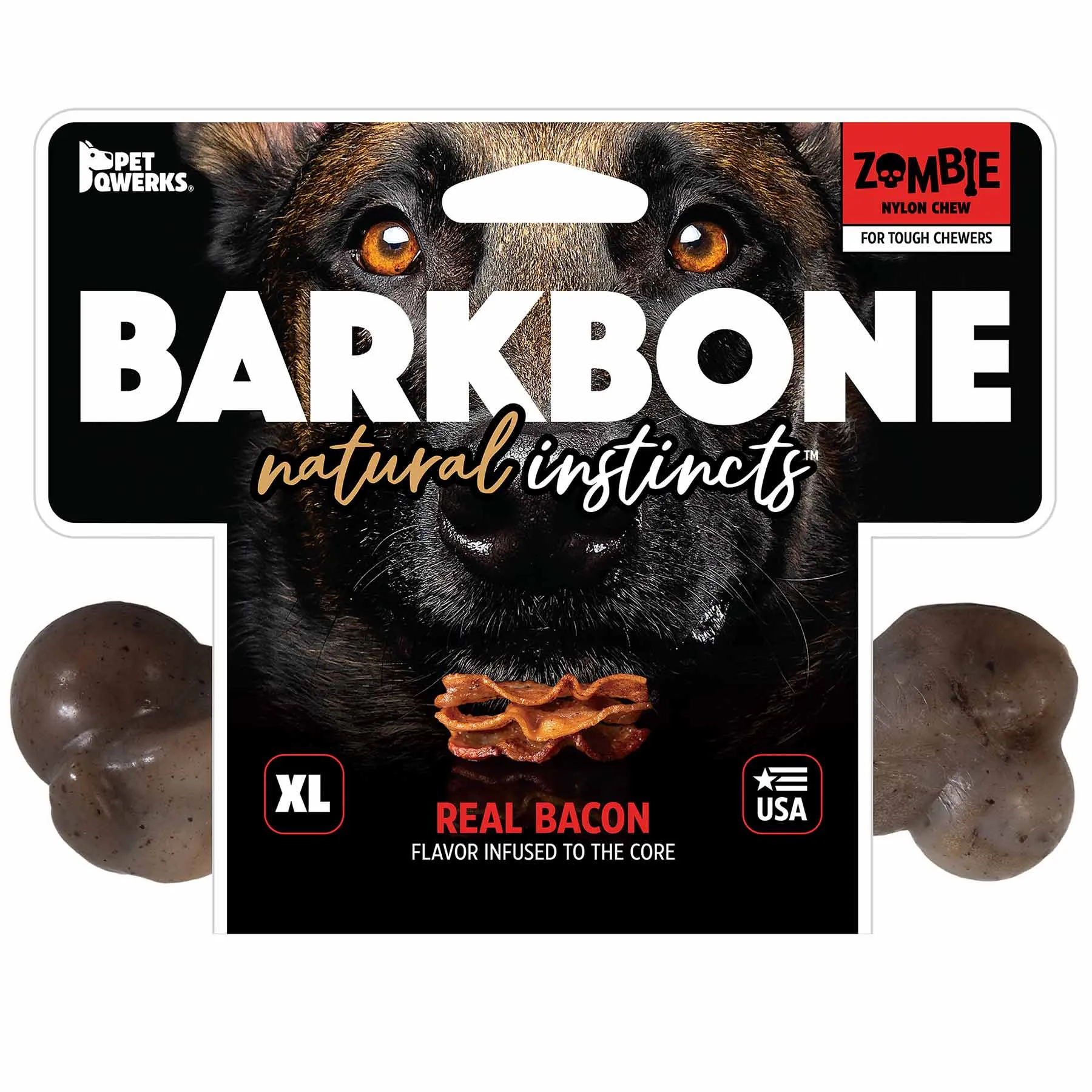 BarkBone Natural Instincts Zombie Bacon-Infused Nylon Dog Chew