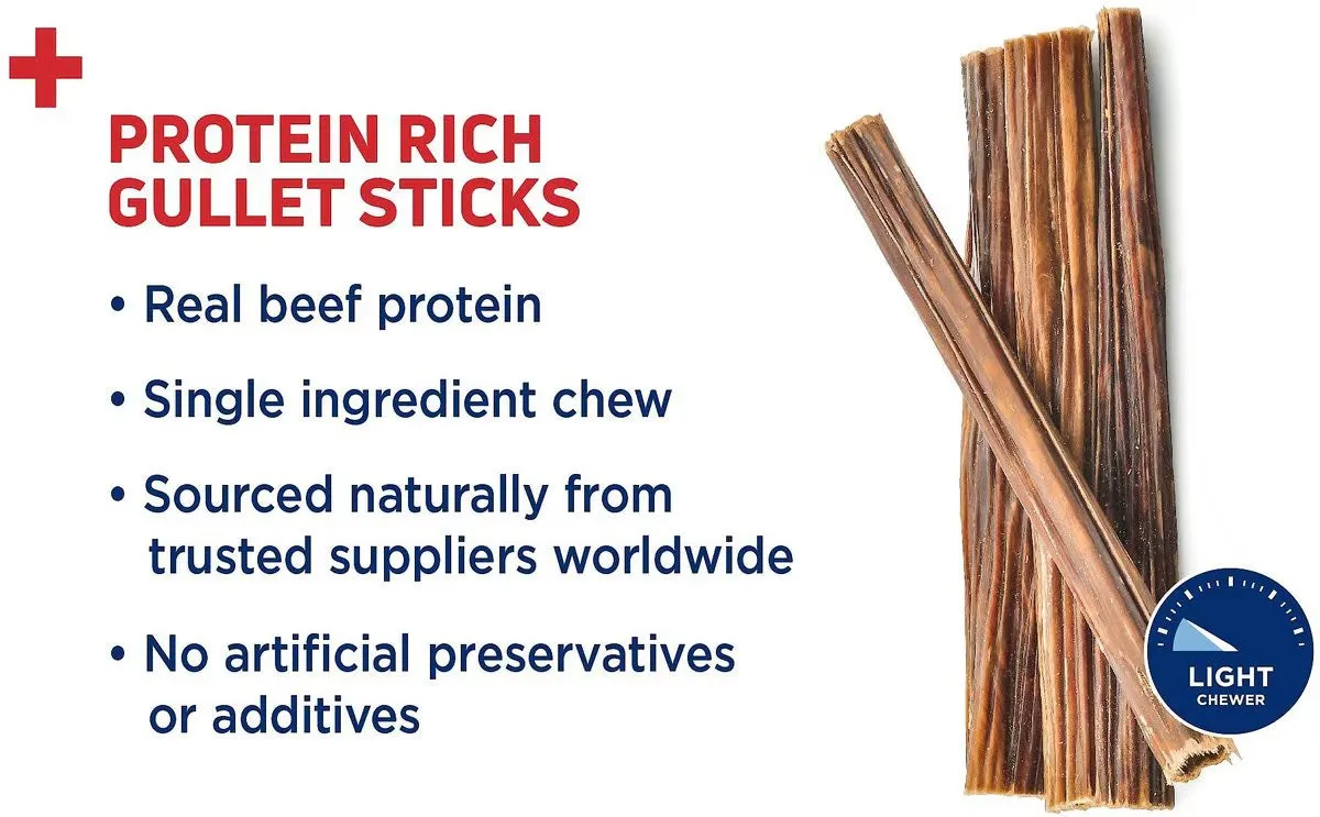 Barkworthies 6 Inch Beef Gullet Sticks For Dogs