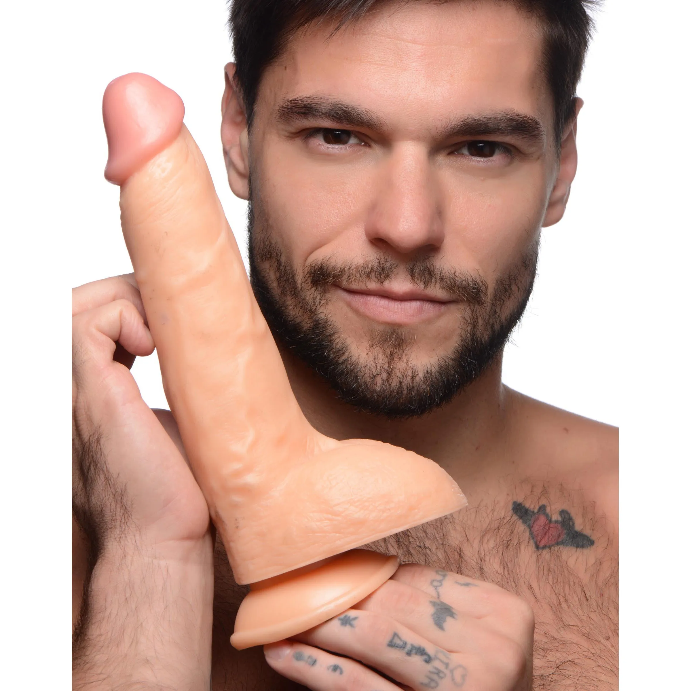 Beefy Brad 9" Dildo with Balls - Light