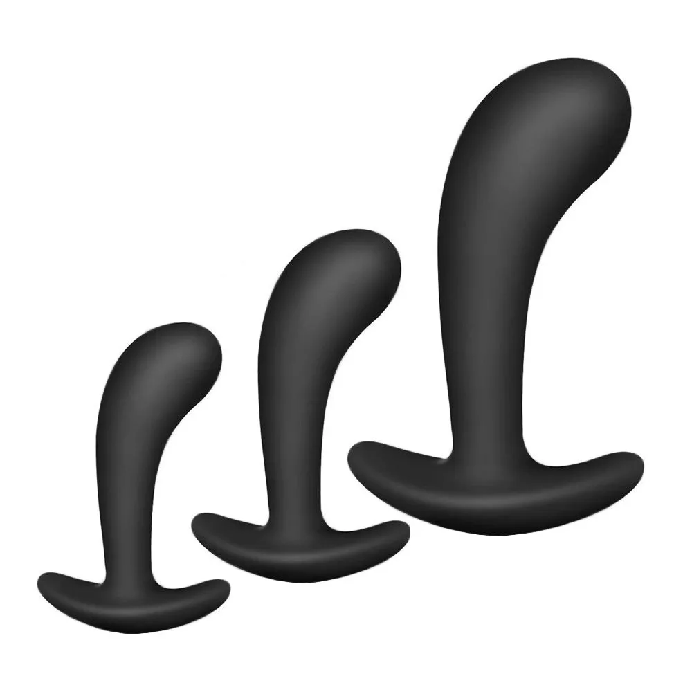 Black Anal Silicone Training Set (3 Piece)