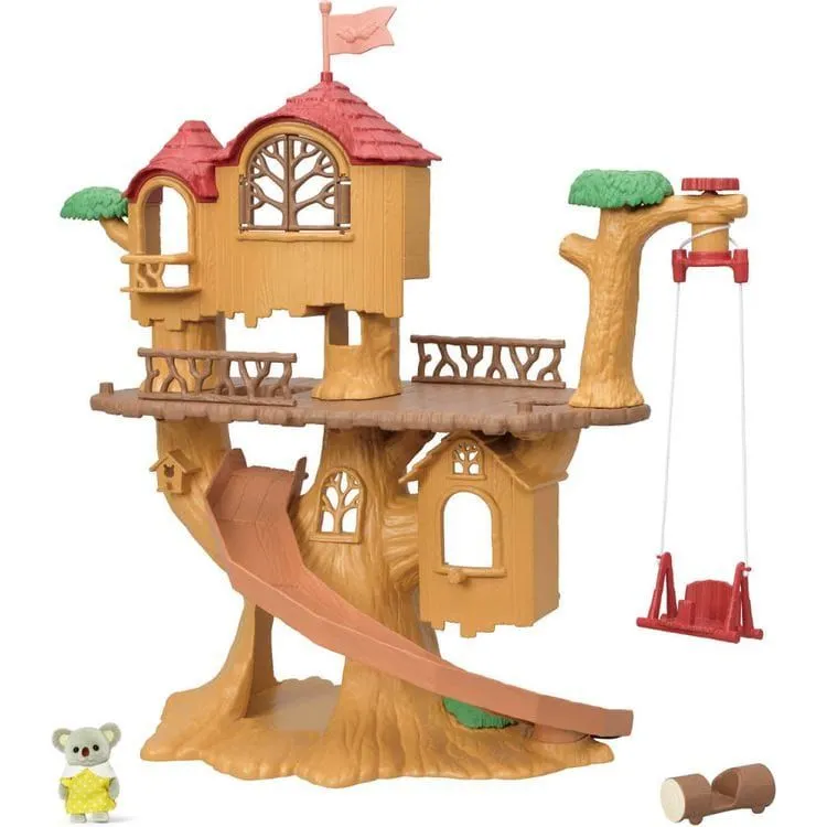 Calico Critters Adventure Treehouse Gift Set, Dollhouse Playset with Figure and Accessories