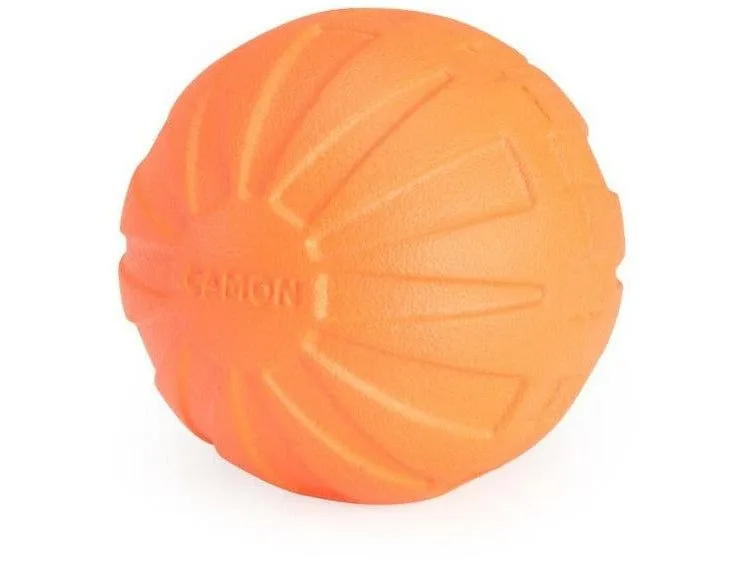 Dog Toy - Eva Ball With Rope - Orange - 70Mm