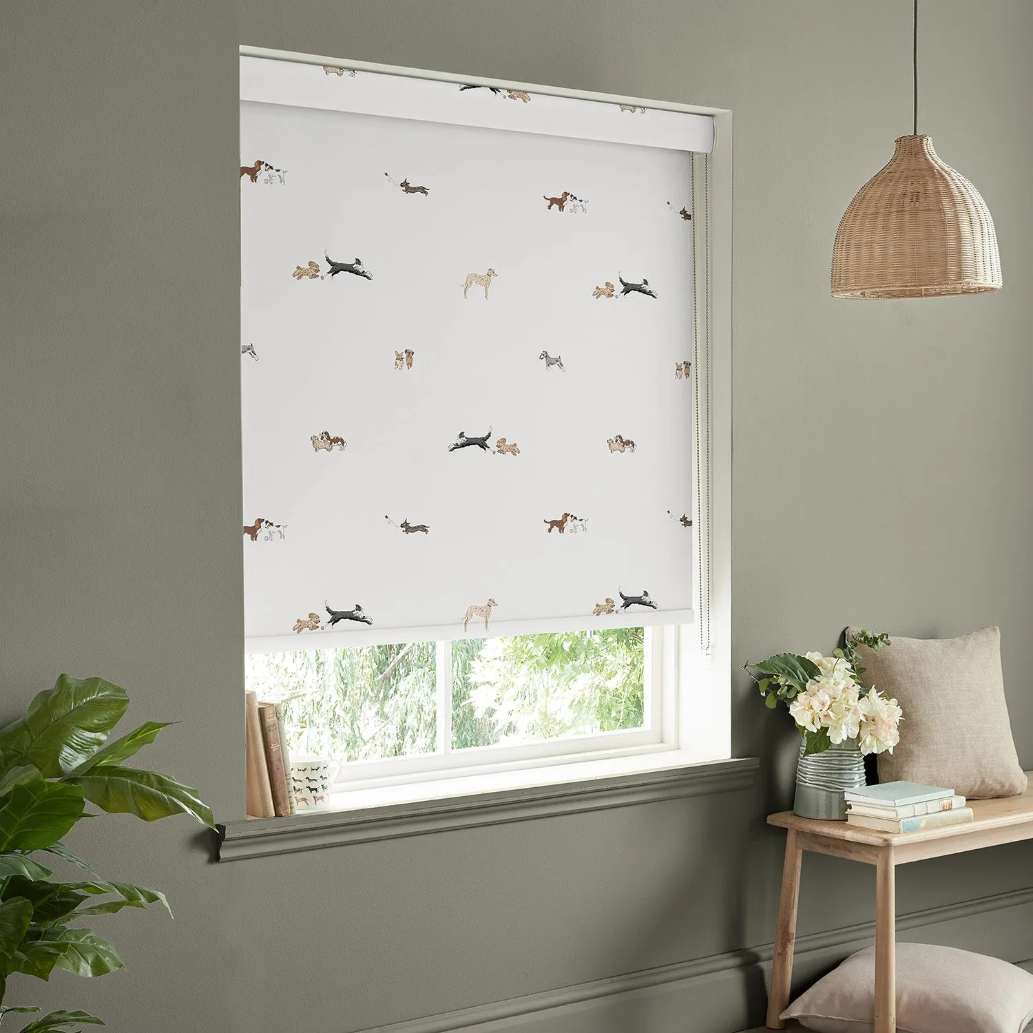 Doggy Daycare Off White Made to Measure Roller Blind