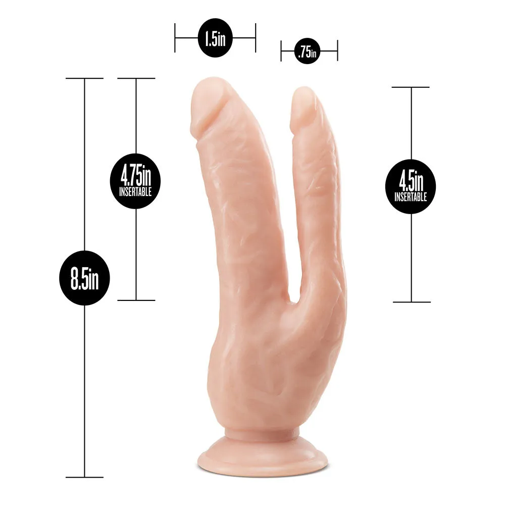 Dr. Skin 8 Inch Dual Penetrating Cock With Suction Cup