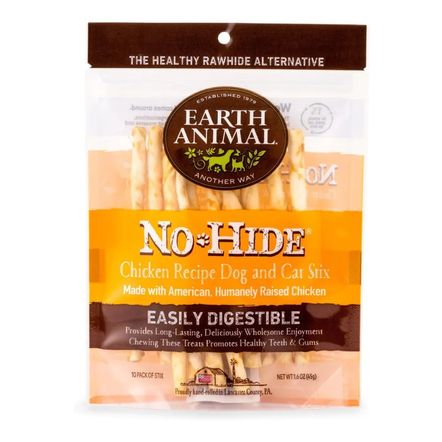 Earth Animal No-Hide Chicken Stix Dog Treats 10pk