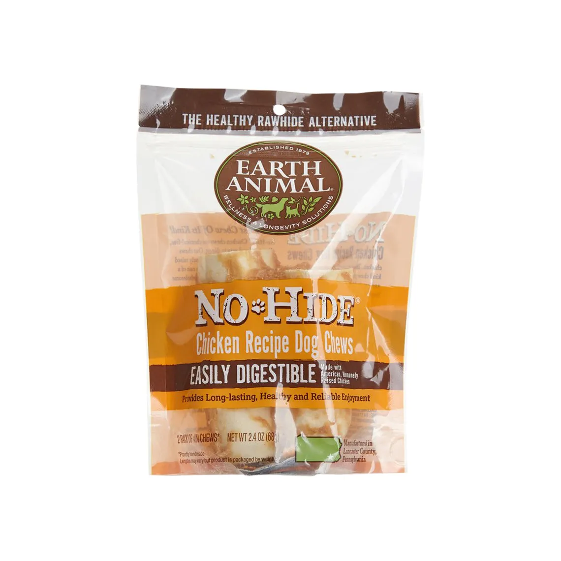 Earth Animal No-Hide Easily Digestible Rawhide Alternative Dog Chews