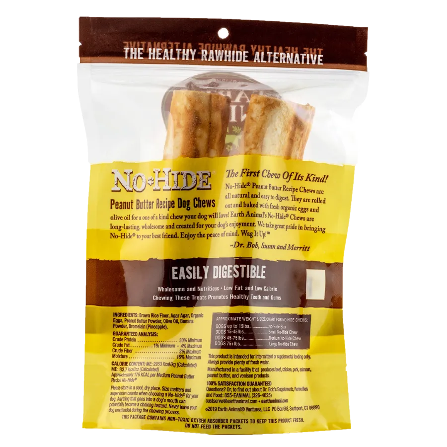 Earth Animal No-Hide Peanut Butter Chew 2PK