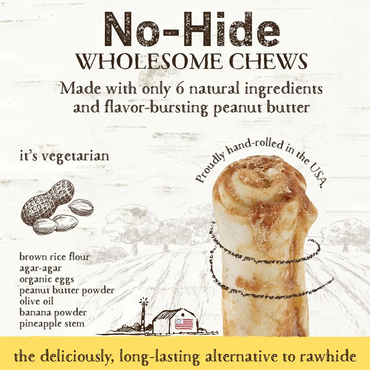 Earth Animal No-Hide Peanut Butter Chew Bulk