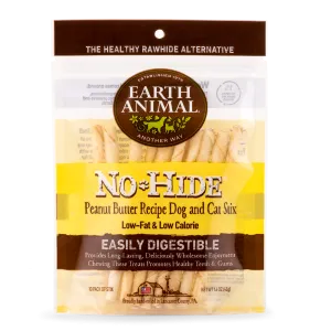 Earth Animal No Hide Peanut Butter Stix Dog Treats 10pk