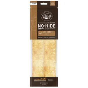 Earth Animal No-Hide Venison Chew Strip 4 count