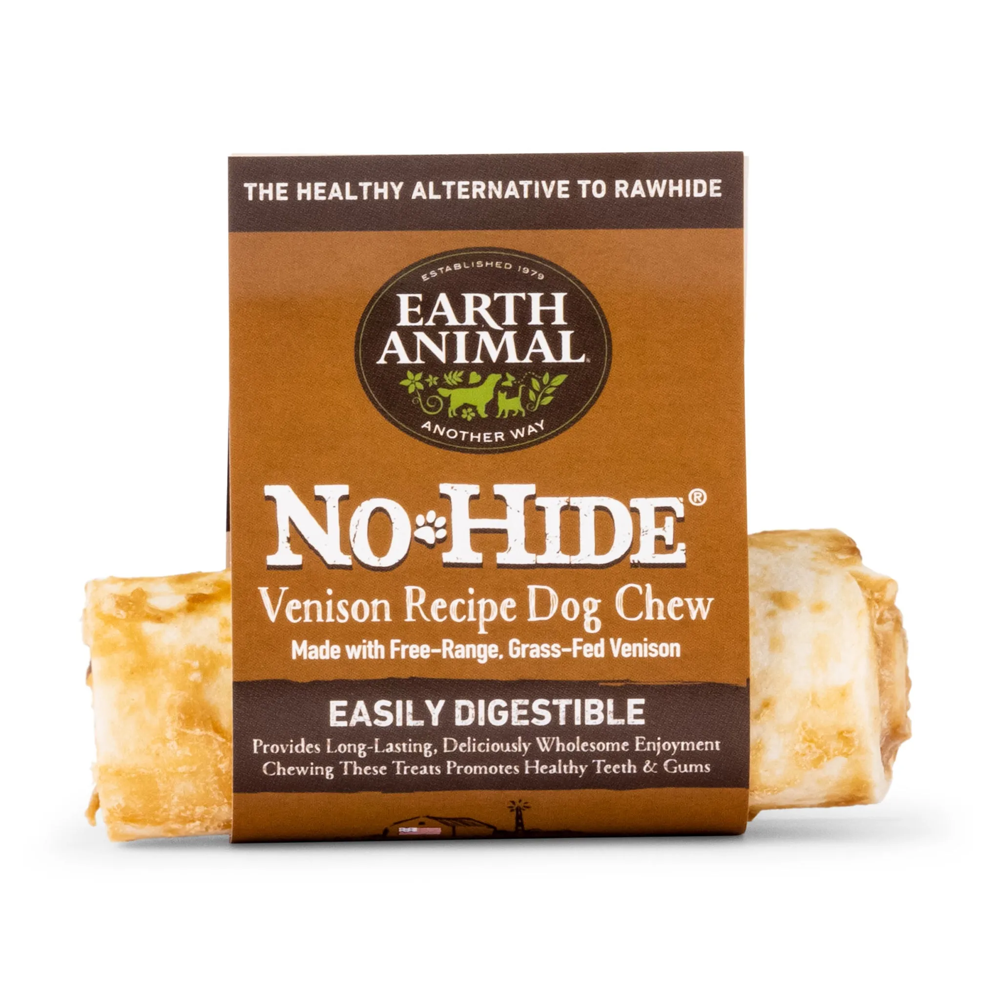 Earth Animal No-Hide Venison Single Chew for Dogs