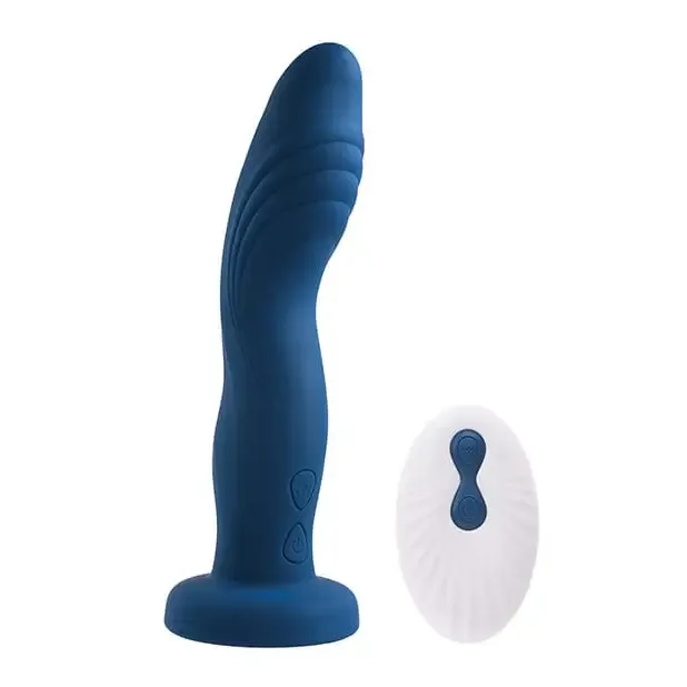 Gender X Snuggle Up Blue Dual Motor Strap On Vibe with Harness