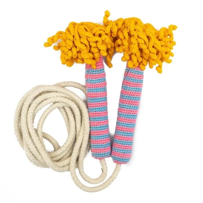 Golden Hair Skipping Rope - Handcrafted Amigurumi