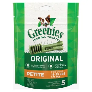 Greenies Dog Dental Chews Petite 3oz - 5pcs