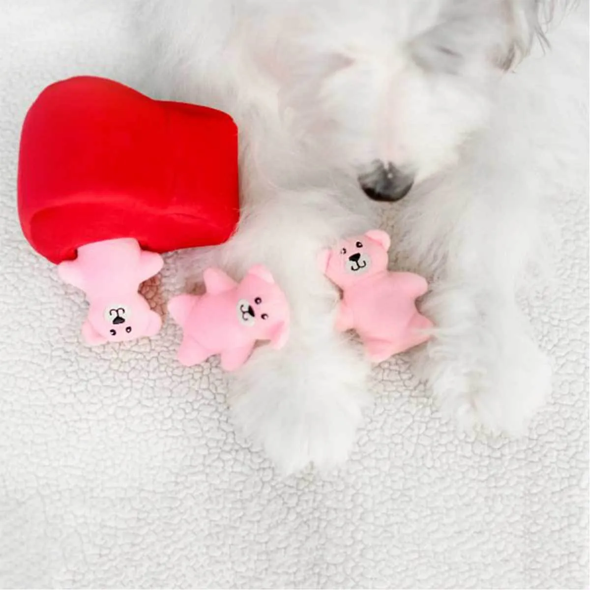 Hearts and Bears Burrow Puzzle Dog Toy