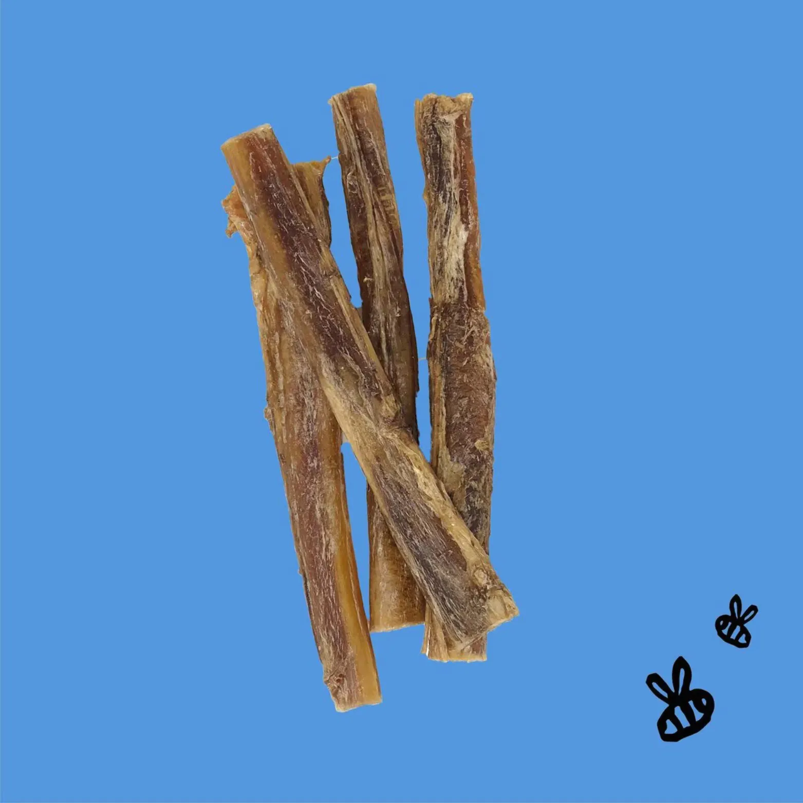 Honey I'm Home 6" Bully Sticks Natural Honey Coated Buffalo Chews Grain-Free Dog Treats 5 pk