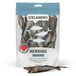 Icelandic  Dehydrated Whole Herring Fish Dog Treats 3 oz