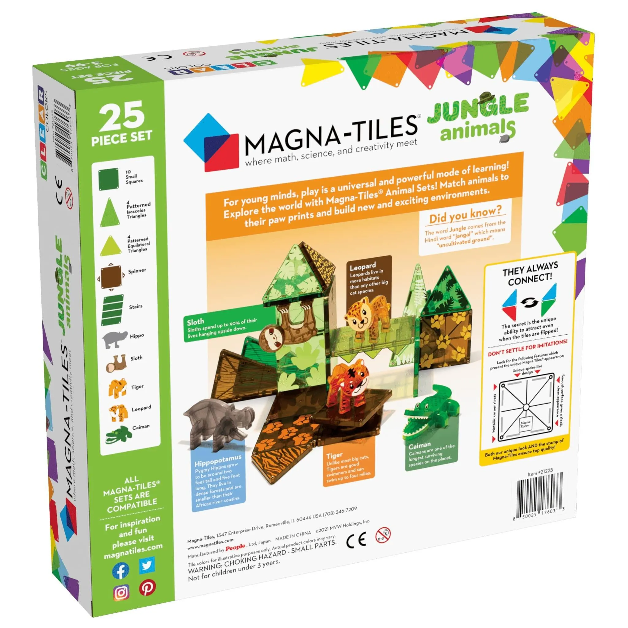 Magna-Tiles® Jungle Animals 25 Piece Set