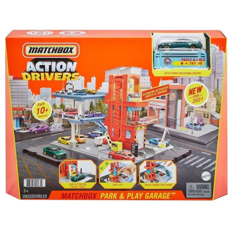 Matchbox Action Drivers Playset Park & Play Garage