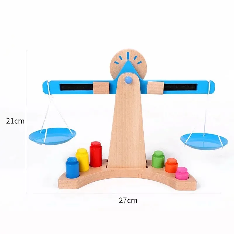 Montessori Wooden Balance Beam Scale Kids Balance Game - Best Montessori Toys