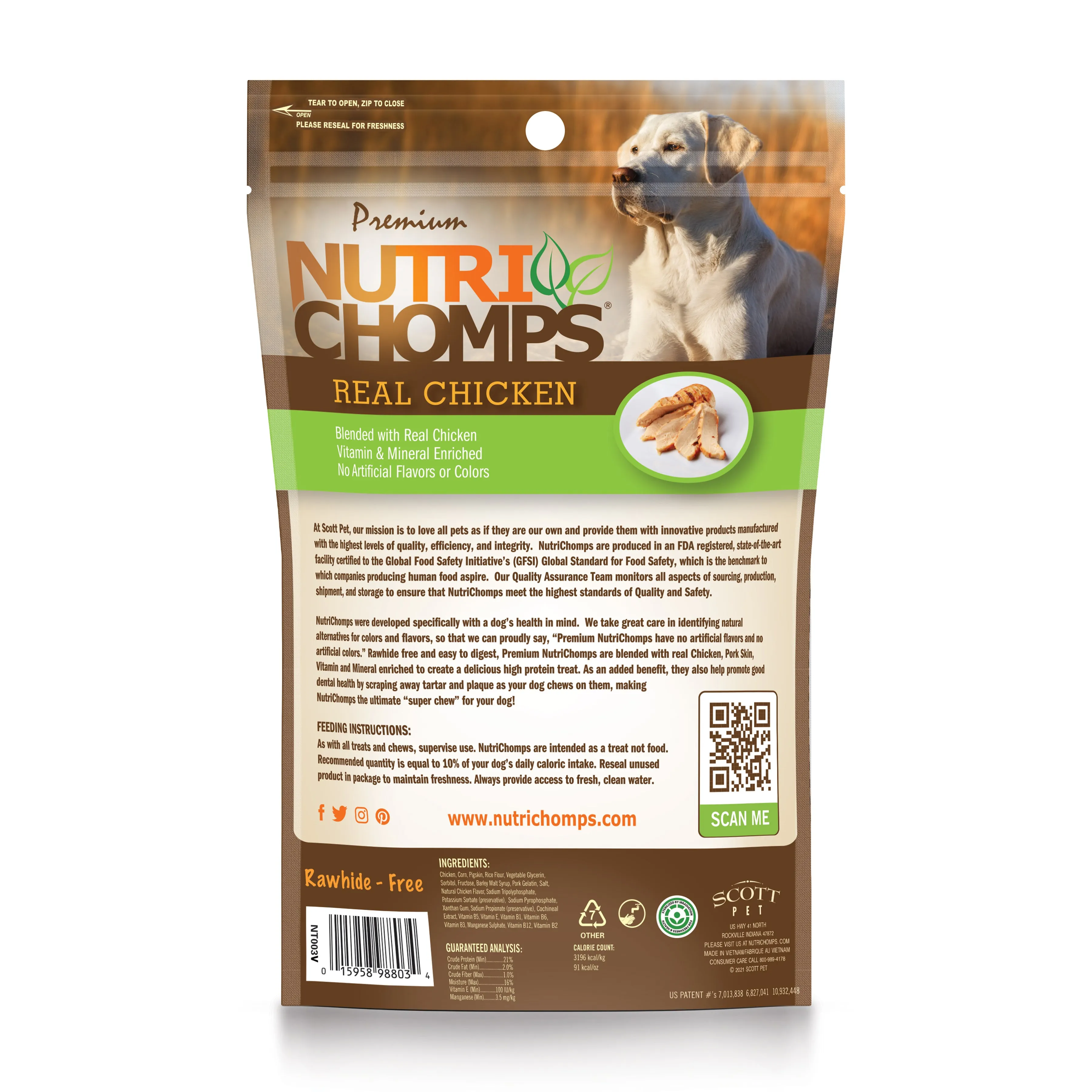 NutriChomps 2.5-inch Chicken Mini Knots, 8 Count Dog Chews