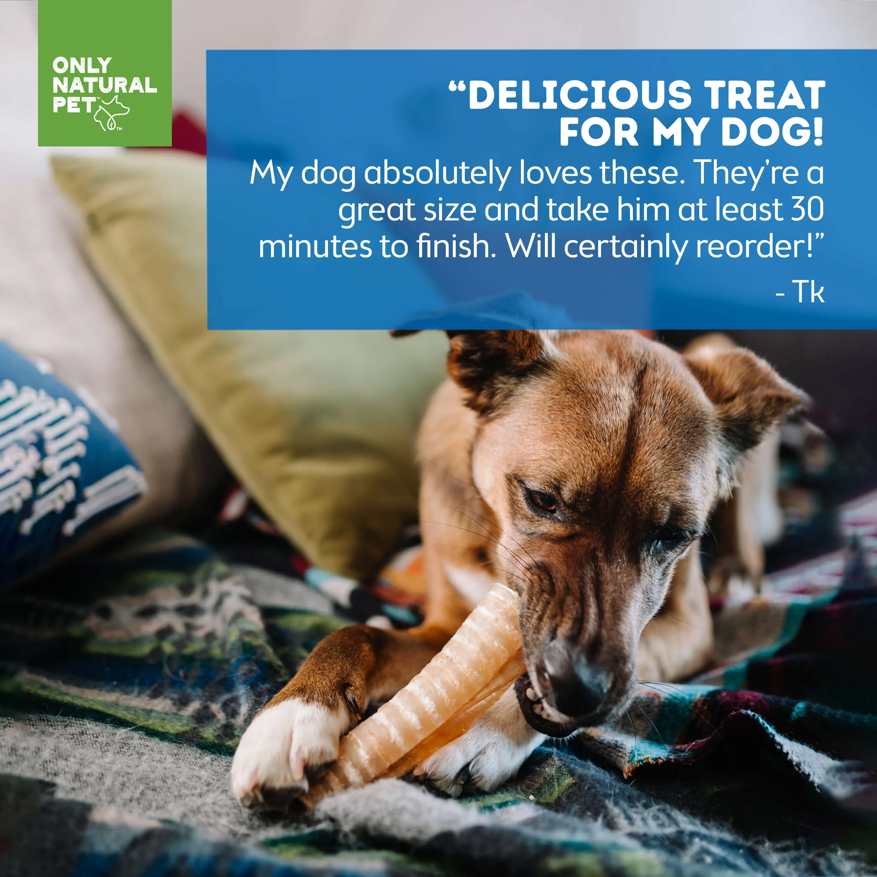 Only Natural Pet Free-Range Beef Trachea Chew For Dogs