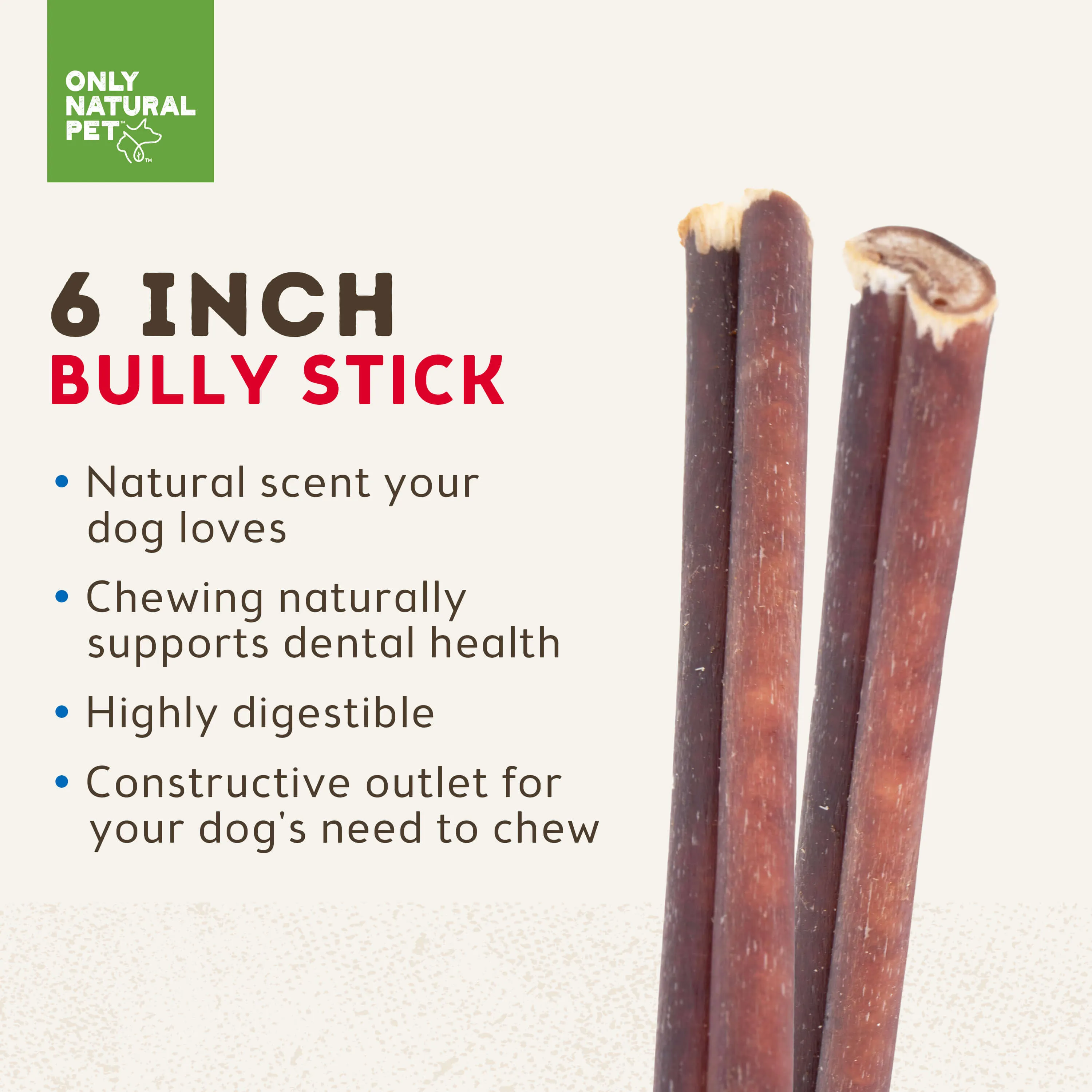 Only Natural Pet Free Range Bully Sticks for Dogs