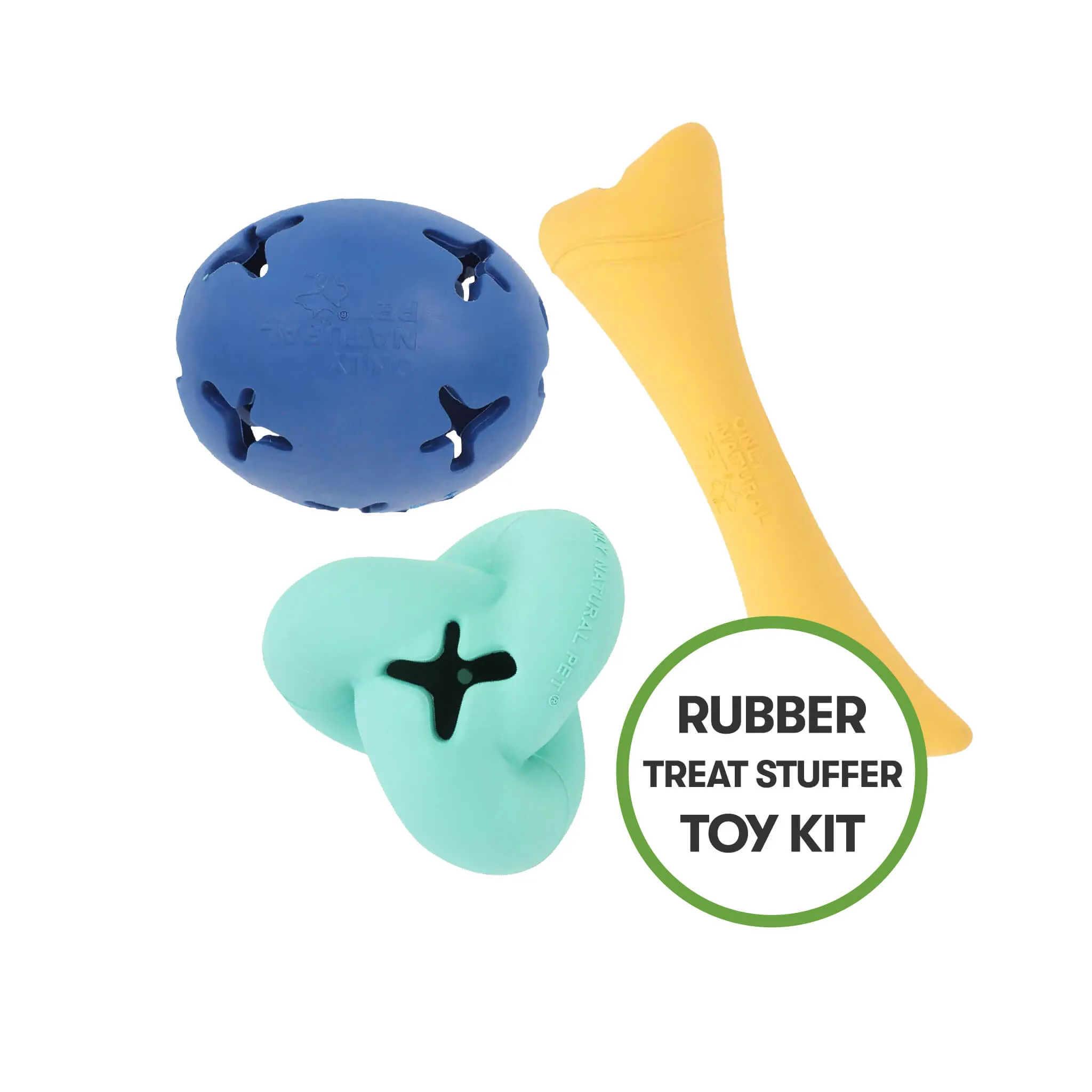 Only Natural Pet Natural Rubber Boredom Buster Treat Stuffer Dog Toys