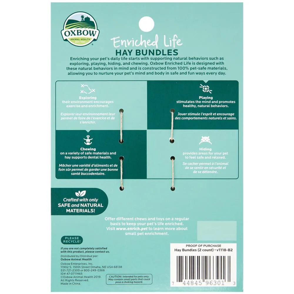 Oxbow Enriched Life Hay Bundles For Small Animals