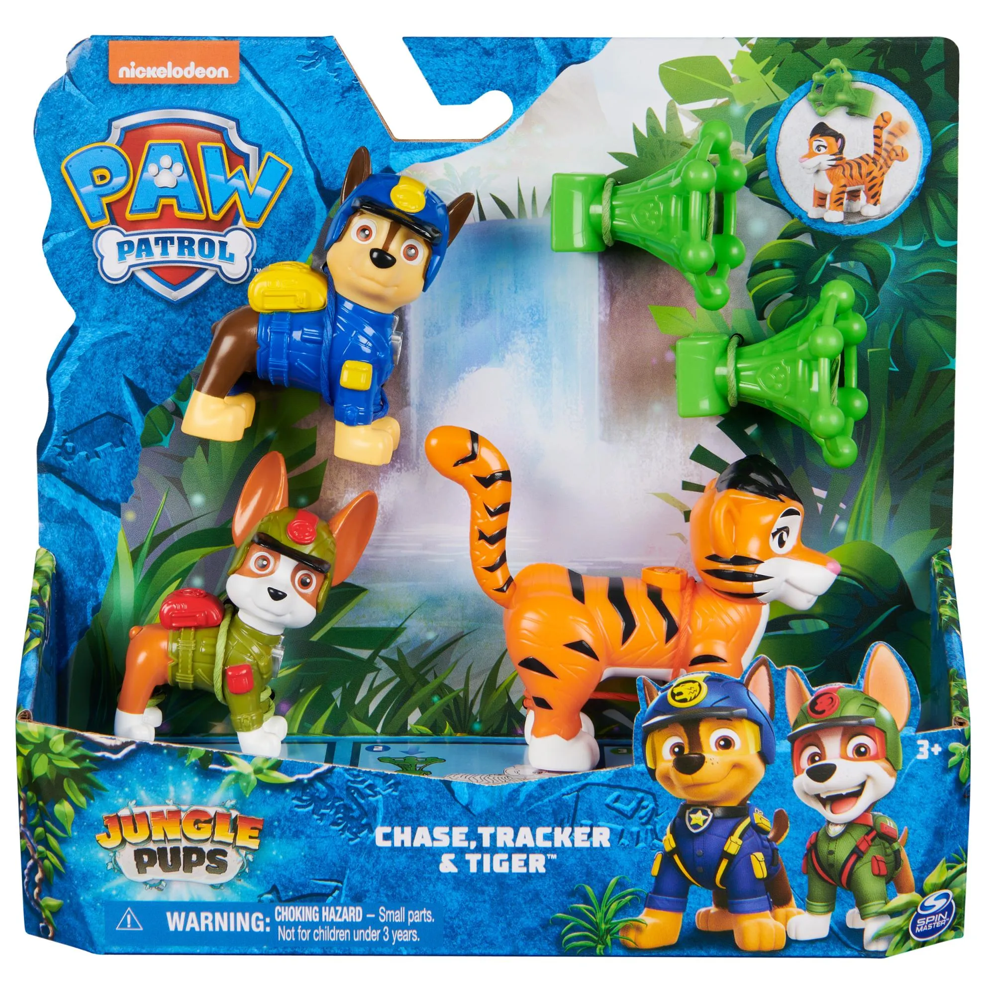 PAW Patrol Jungle Hero Pups Figure Set - Chase, Tracker & Tiger