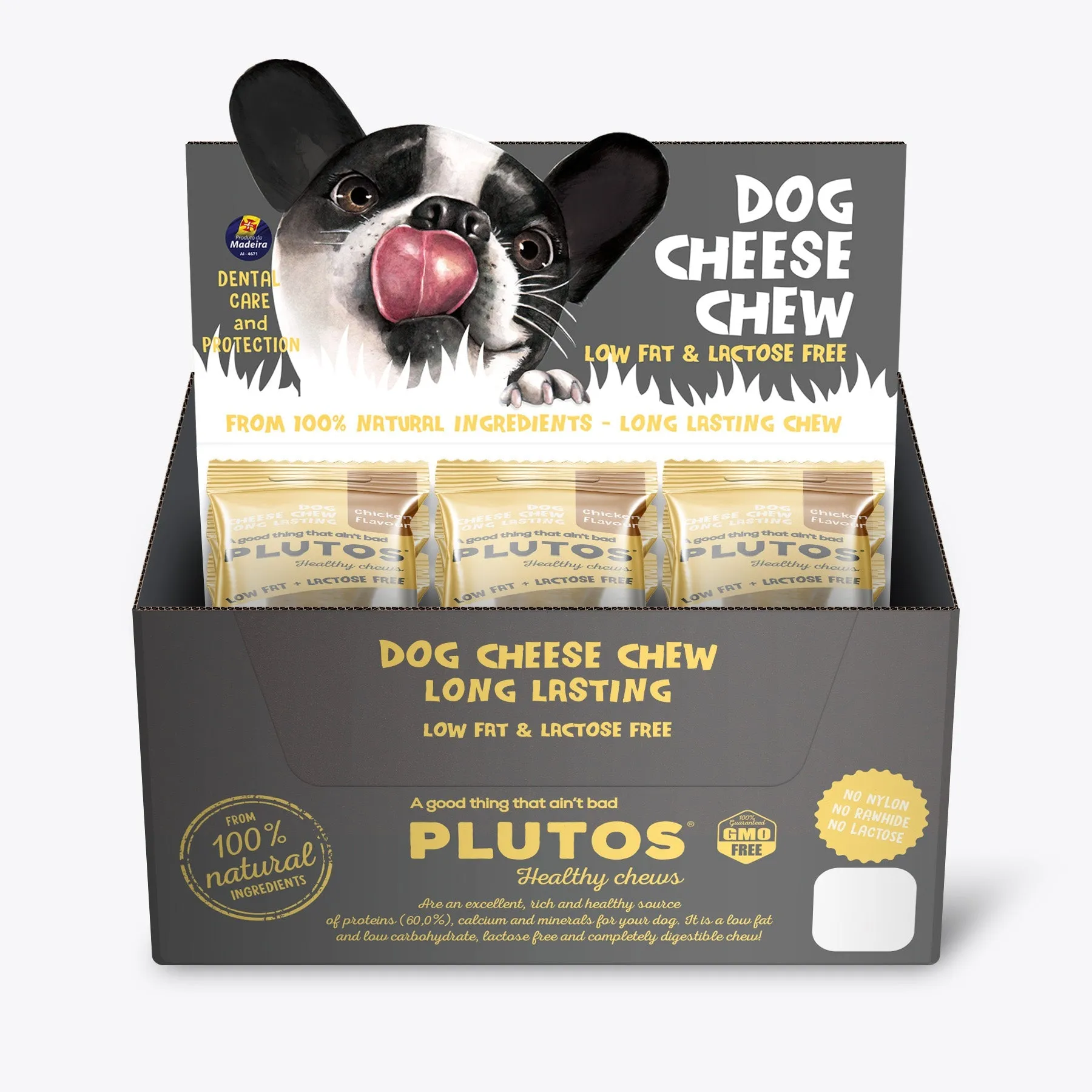 Plutos Cheese and Chicken Chew Dog Treat Extra Large 10 Pack