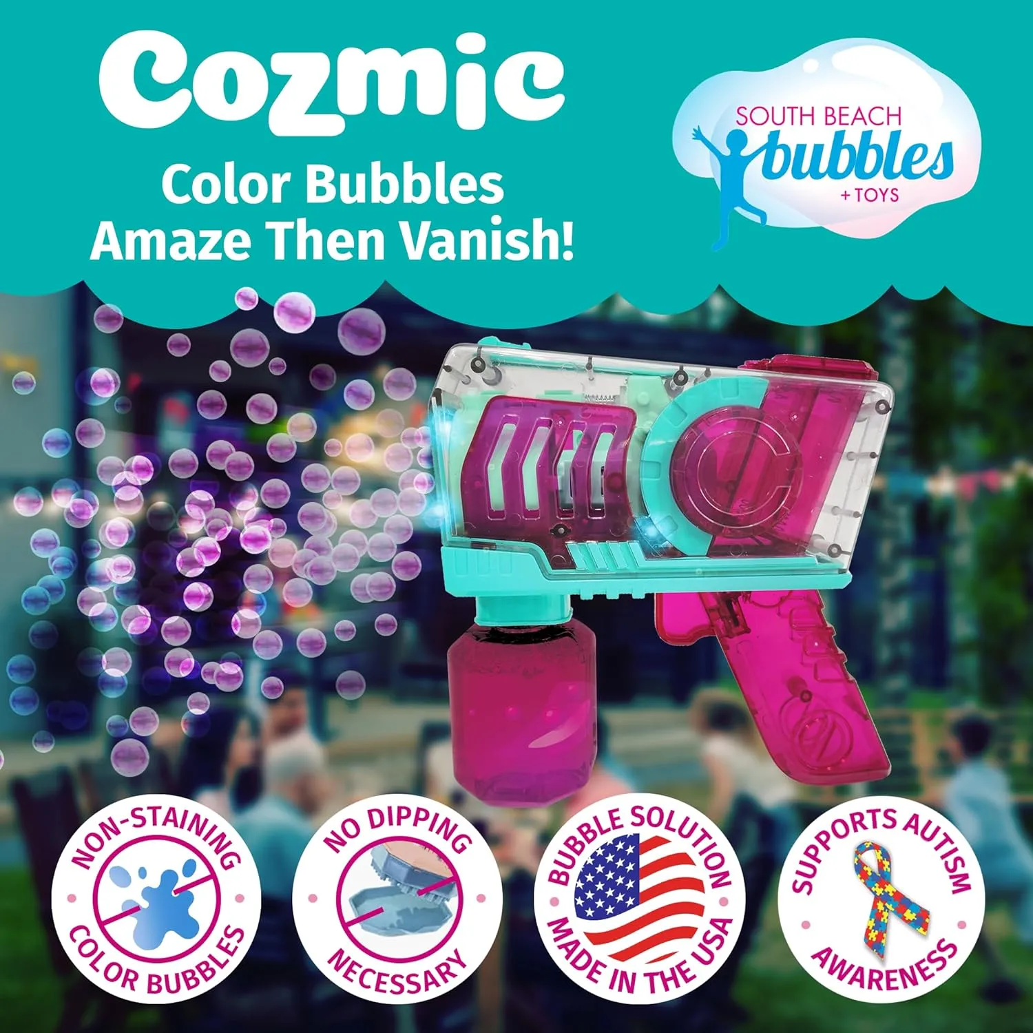 PoppinColorz Cozmic Color Bubble Blaster