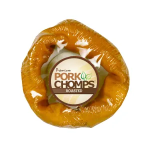 Pork Chomps 6-inch Roasted Pork Skin-shaped Bagel, 1 count Dog Chew