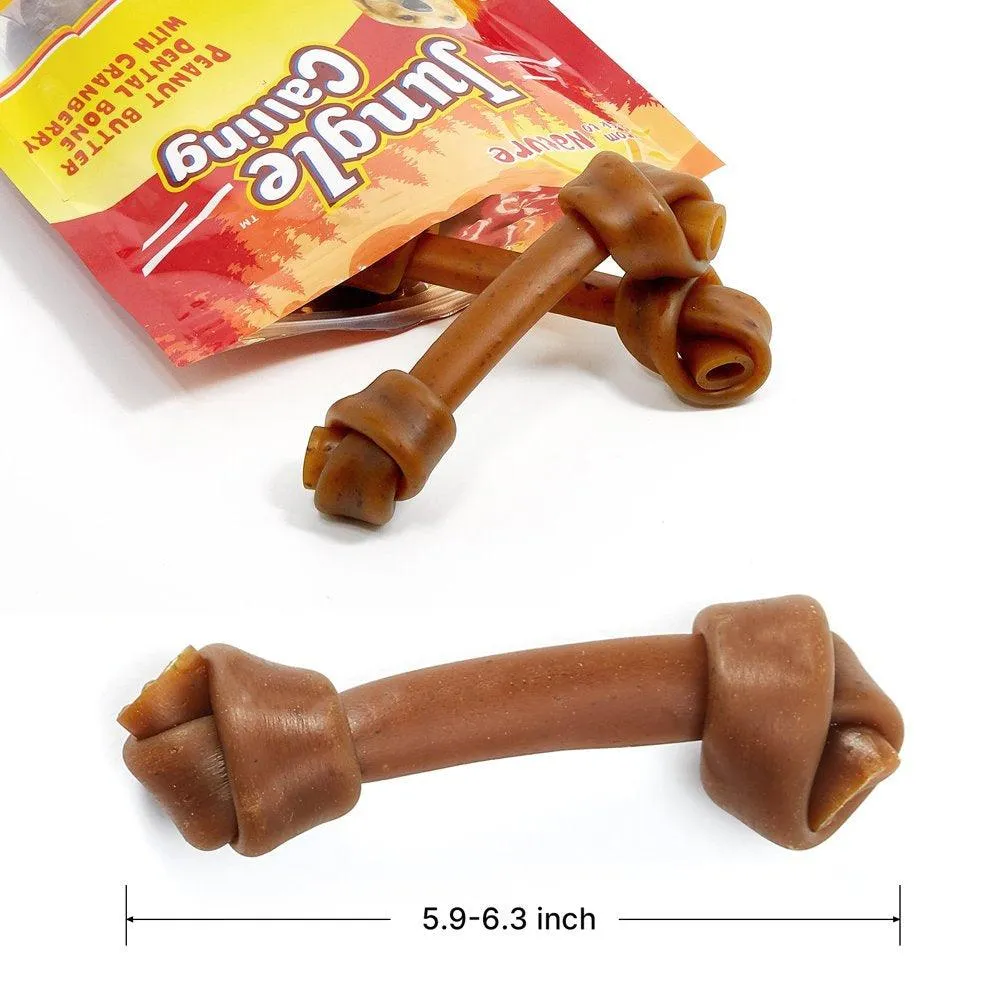 Rawhide-Free Peanut Butter Bones 4 Count