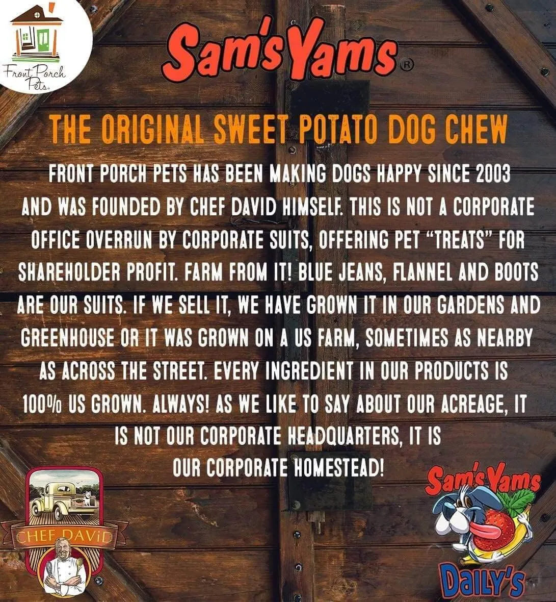 Sam's Yams Big Boyz Sweet Potato Dog Chewz