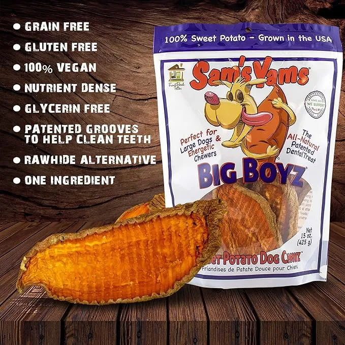 Sam's Yams Big Boyz Sweet Potato Dog Chewz