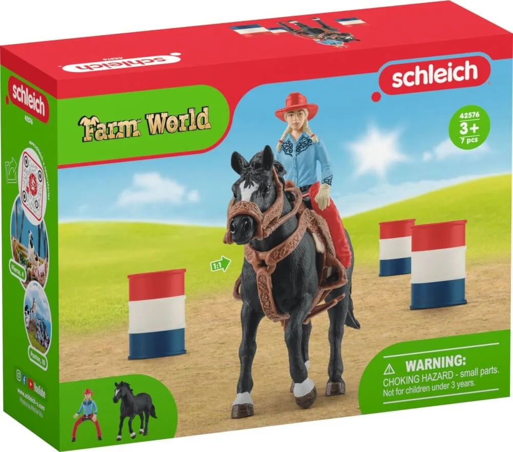 Schleich Cowgirl Barrel Racing Fun 42576