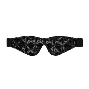 Shots Toys Black Luxury Bondage Eye Mask with Diamond Pattern