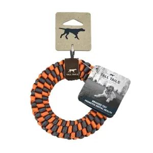 Tall Tails Braided Orange Ring Dog Toy