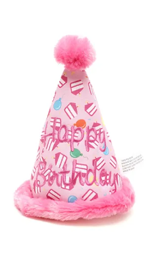 The Worthy Dog Tough Toy: Birthday Hat (Pink)